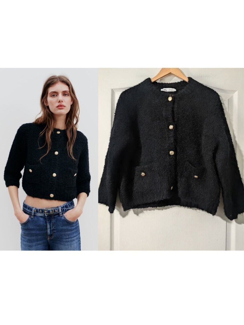 NEW! Zara | Gold Button Cardigan